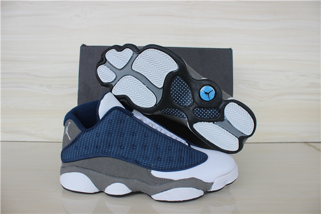 2015 Air Jordan 13 Low French Blue University Blue Flint Grey - Click Image to Close